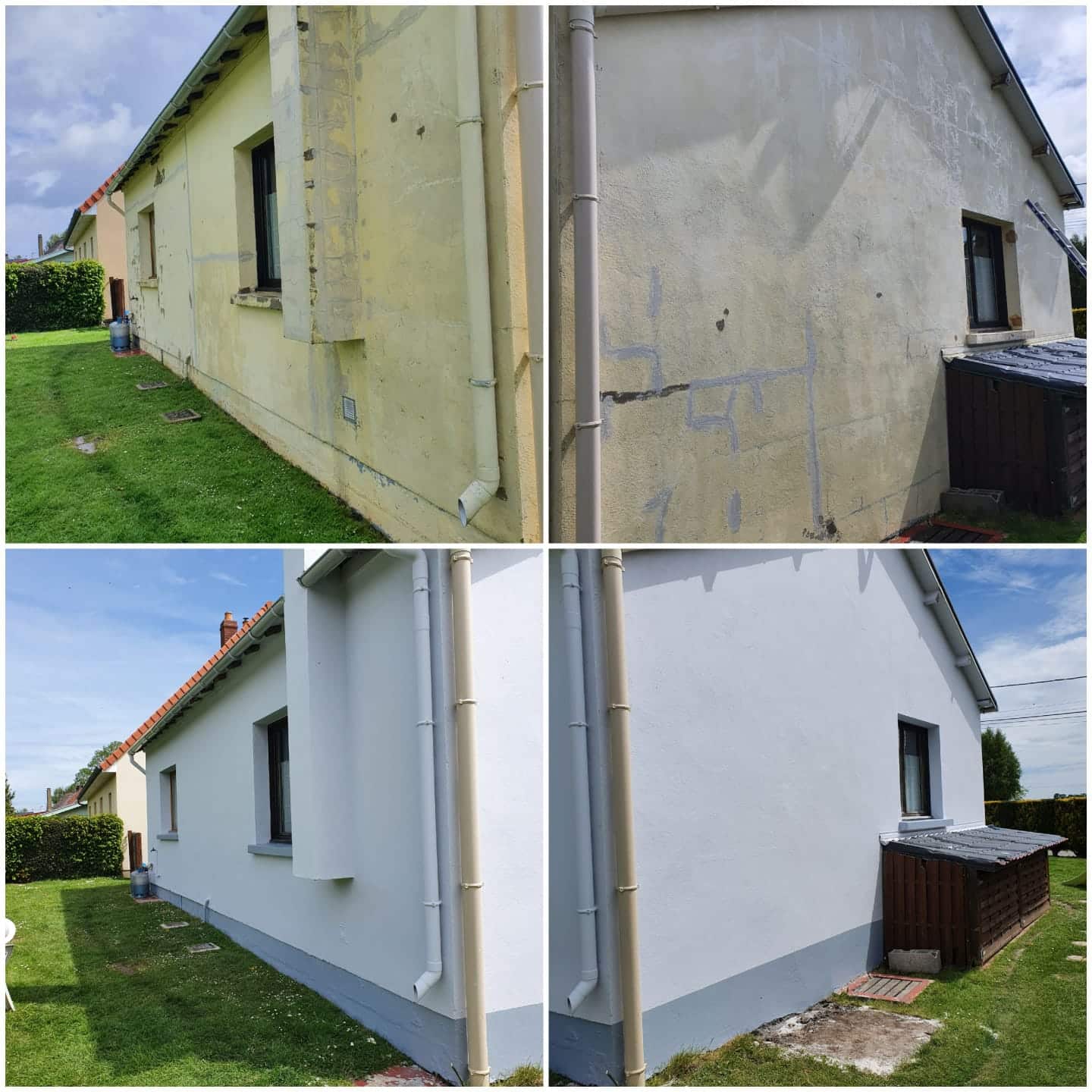 Peinture extérieure de façade et volets dans la Somme